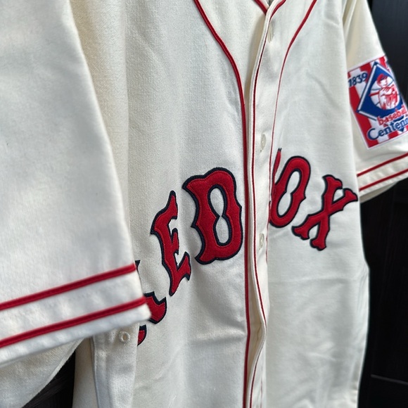 Ted Williams Boston Red Sox Mitchell & Ness 1939 Authentic MLB Jersey - Cream - Picture 4 of 11